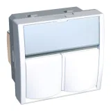 Schneider Electric ALB44326N розетка компьютерная 2xRJ45, категория 6, белая