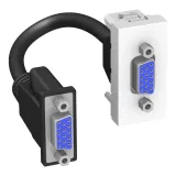 Schneider Electric ALB44370 Розетка видео HD15 VGA, 45×22, белая