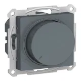 Schneider Electric ATLASDESIGN ATN000734, светорегулятор поворотно-нажимной, 315 Вт, для LED 7-157 Вт/ВА, грифель