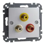 Schneider Electric MTN4351-0460 аудио-розетка, алюминий