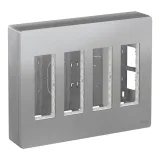 Schneider Electric UNICA SYSTEM+ Блок открытой установки 4x2, алюминий, NU124430