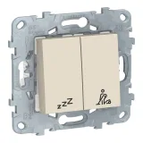 Schneider Electric NU521744, двухклавишная кнопка «Не беспокоить / Убрать номер», бежевый