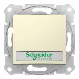 Schneider Electric SDN1600347, кнопочный выключатель с подсветкой, бежевый