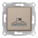 Schneider Electric SDN2710268 USB-розетка, 2 порта, титан