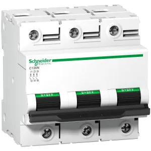 Schneider Electric A9N18369 Автоматический выключатель Acti9 C120N, 3 полюса, 125 A, тип C (ШНАЙДЕР) Schneider Electric A9N18369 Автоматический выключатель Acti9 C120N, 3 полюса, 125 A, тип C (ШНАЙДЕР)