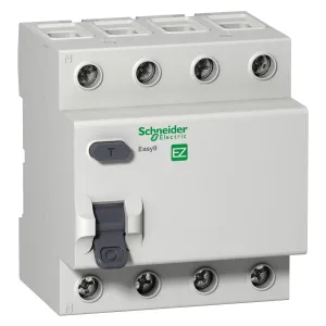 Schneider Electric EZ9R34463 Устройство защитного отключения (УЗО) Easy9, 4 полюса, 63 A, 30 мA (ШНАЙДЕР) Schneider Electric EZ9R34463 Устройство защитного отключения (УЗО) Easy9, 4 полюса, 63 A, 30 мA (ШНАЙДЕР)