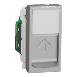 Schneider Electric NU341030 розетка компьютерная UNICA MODULAR, RJ45, Cat. 5e, 1 модуль, алюминий