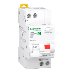 Schneider Electric R9D55616 Автоматический выключатель дифференциального тока Resi9 16 A, 30 mA, тип A (ШНАЙДЕР) Schneider Electric R9D55616 Автоматический выключатель дифференциального тока Resi9 16 A, 30 mA, тип A (ШНАЙДЕР)
