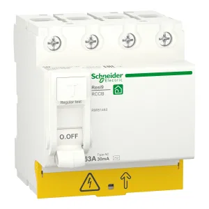 Schneider Electric Resi9 Устройство защитного отключения (УЗО) R9R51463, 4 полюса, 63 A, 30 mA, тип AC (ШНАЙДЕР) Schneider Electric Resi9 Устройство защитного отключения (УЗО) R9R51463, 4 полюса, 63 A, 30 mA, тип AC (ШНАЙДЕР)